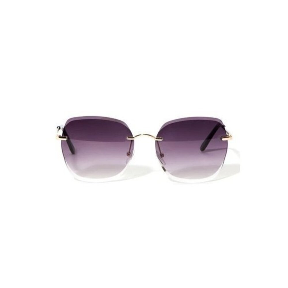 Around Me Round Frame‎ Rimless Sunglasses Grey - Picture 3 of 9